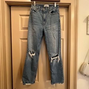 Abercrombie ankle straight ultra high rise